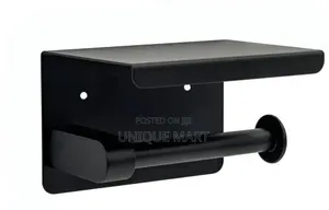 Quality Wall Mounted Steel Black Matte Tissue Paper Holder