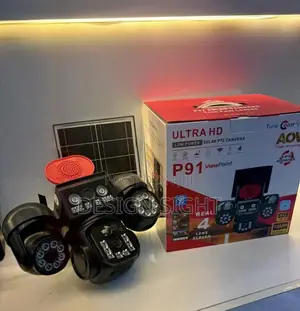 Ultra HD Four Lens Ai Solar Powered PTZ Security Camera