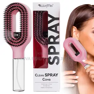 2-in-1 Spray Detangling Hair Brush (Wet Dry, Anti-Frizz)
