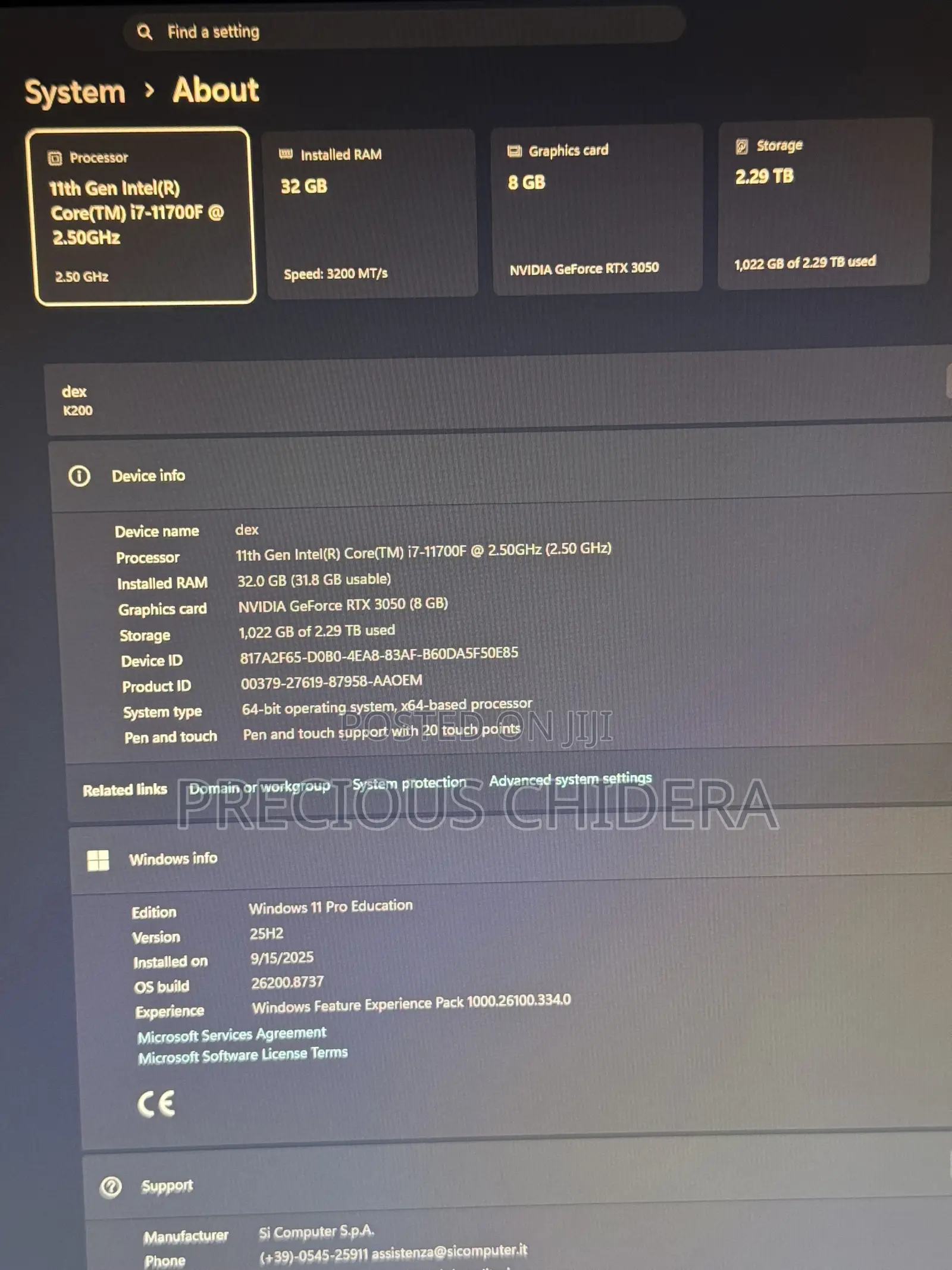 New Desktop Computer 32GB Intel Core i7 SSD 2T