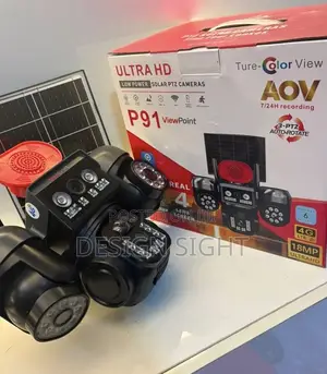 Ultra Hd Solar PTZ Camera P91 V380 4 Lense