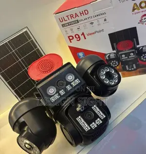 Ultra Hd Solar PTZ Camera P91 V380 4 Lense