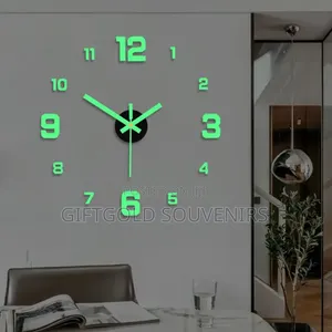 Large Luminous Silent Digital 3D Wall Clock