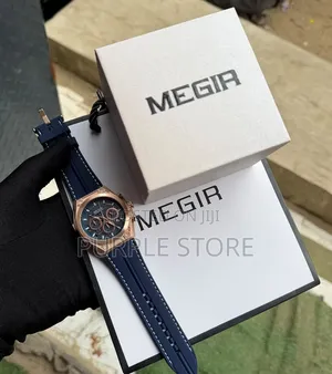 Megir Luxury Men's Chronograph Silicone Watch