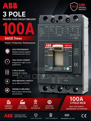 100amps 3pole ABB Breaker McCb
