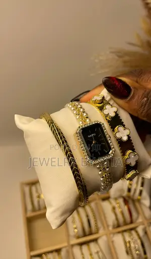 Women’s Wristwatch and Bracelet Stack