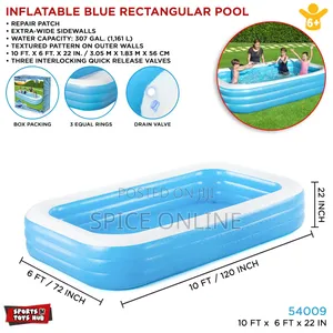 Generic Blue and White Inflatable Swimming Pool