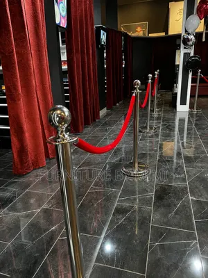 Premium Stainless Steel VIP Stanchion Posts Red Velvet Ropes