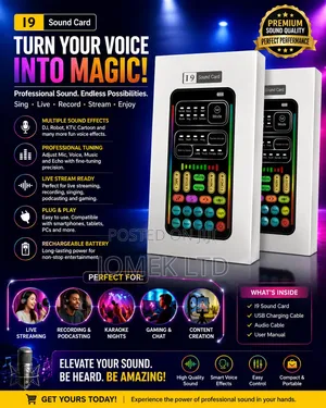 I9 Voice Changer Full Kit Multiple Audio Effect Bluetooth Live Sound
