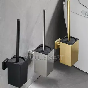 Morden Square Shaped Wall Mounted Steel Toilet Brush