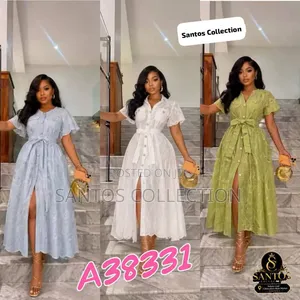 Ladies Lace Shirt Maxi Dress