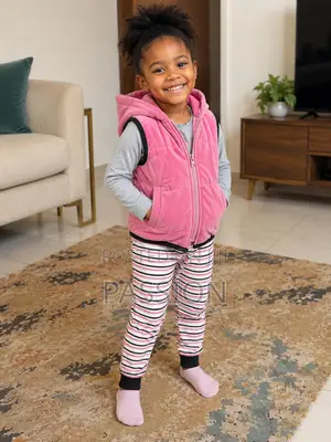 Girls Pink Hooded Vest