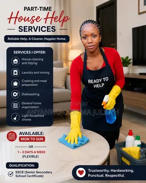 Part-Time House Cleaning Home Support Services
