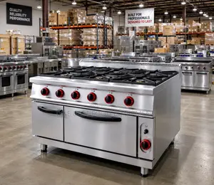 6 Burner Gas Range With Oven Gas