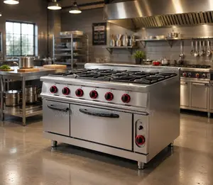6 Burner Gas Range With Oven Gas