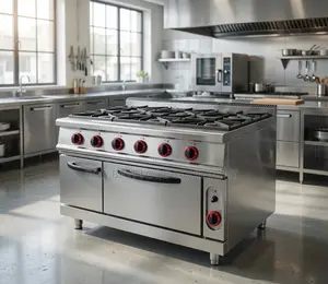 6 Burner Gas Range With Oven Gas