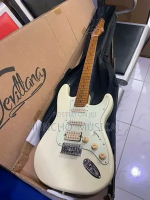 Sevillana Stratocaster-Style Electric Guitar With a White F