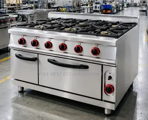 6 Burner Gas Range With Oven Gas