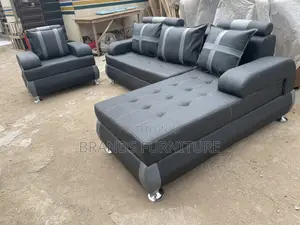 Quality Leather Lshap Sofas With Single Seater