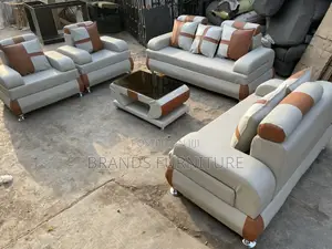 Quality 7 Seaters Leather Sofa With Center Table