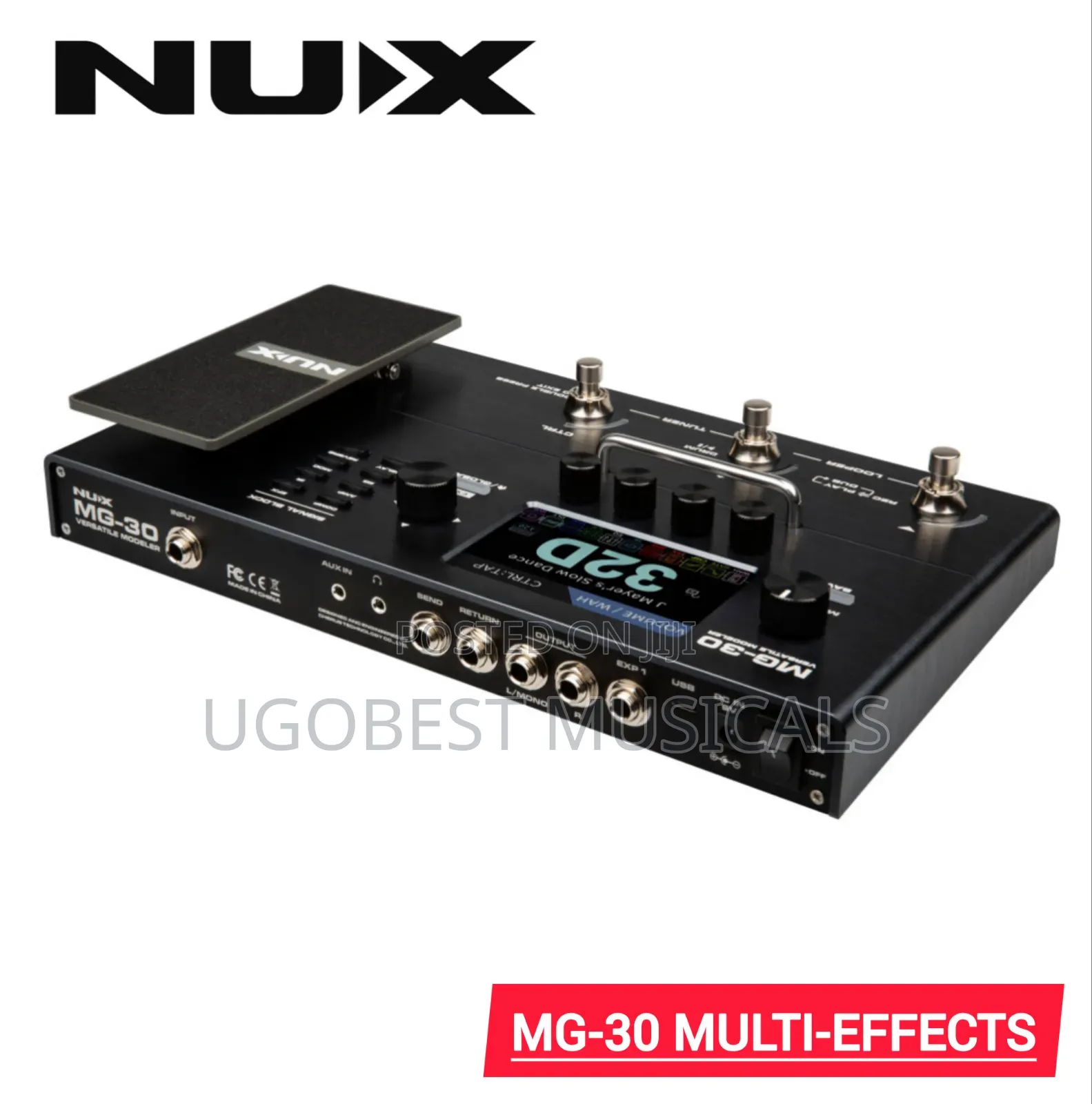 NUX MG-30 Versatile Modeler Guitar Multi-Effects Pedal With IR Loader