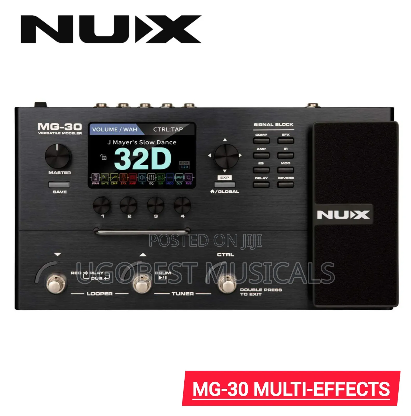 NUX MG-30 Versatile Modeler Guitar Multi-Effects Pedal With IR Loader