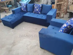 Quality Blue Sofa Lshap With Single Seater