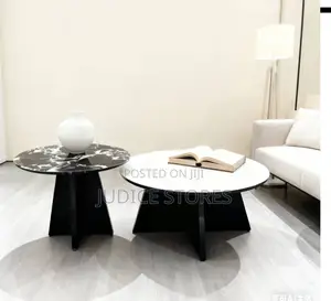 Round Marble Twin Center Table