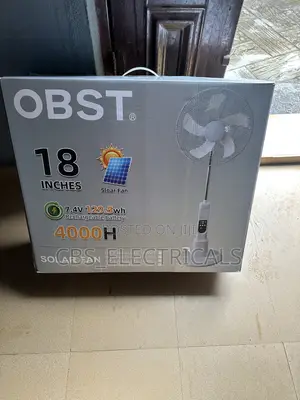 OBST 18-Inch Rechargeable Solar Stand Fan