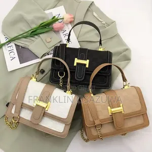 Luxury Women's Top Handle Crossbody Handbag With Gold Lock