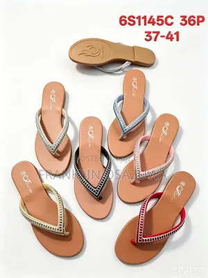 Women's Rhinestone Flat Flip-Flop Slippers – Fashion Casual Sandals