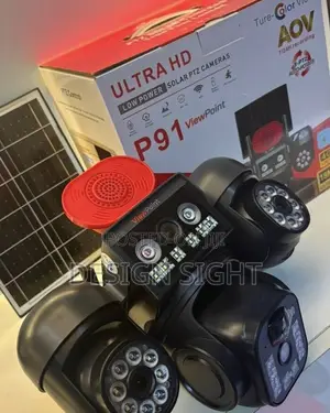 Four Lens, Four Views CCTV Solar Powered Camera