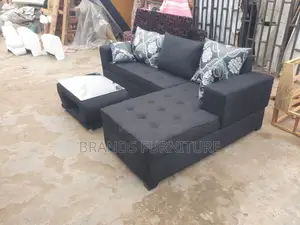 Good Quality Fabric Lshap Sofas With Center Table