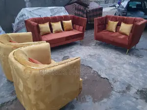 Good Quality 7seater Fabric Sofas With Troll Pillows