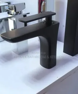 Modern Matte Black Single Lever Bathroom Basin Mixer Tap