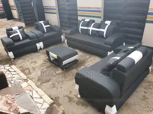 Good Quality Black 7seater Sofas With Center Table