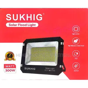 SUKHIG 300W Solar Flood Light for Indoors and Outdoors