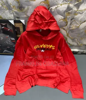 Premium Red Graphic Hoodie for Men – Casual Pullover Sweatshirt