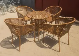 Four Seaters Outdoor Table With Glass Top