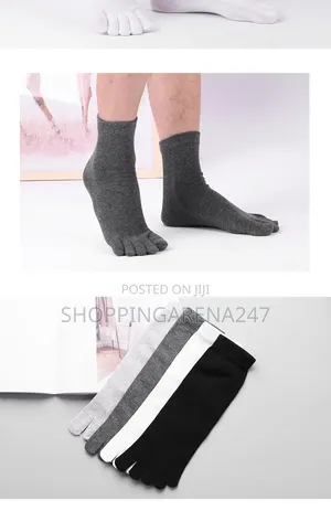 Plain Five Toes Athletic/Casual Socks