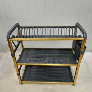2 Tier High Quality Gold Dish/Plate Rack