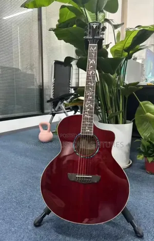Red Colour Bullfighter Semi Electro Acoustic Guitar 6 Strings