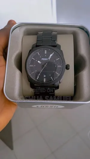 Original Fossil Men's Black Stainless Steel Watch (With Box)