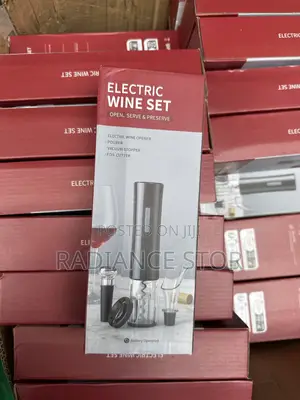4pcs Electric Wine Bottle Opener Set With Storage Base