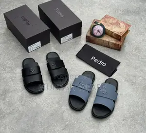 Pedro Blue and Black Cover Slipers 40-46