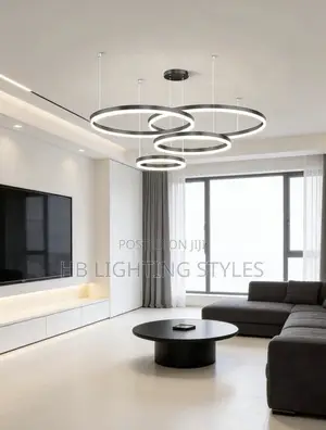 Modern Led Chandelier Brushed Ring