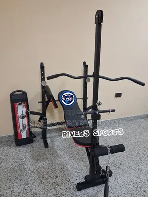 NEW Weight Bench Press With Latpull & 50kg DUMBBELL AND BARBELL SET