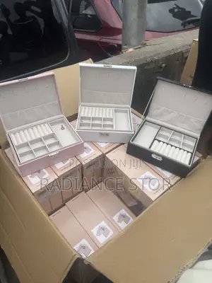 Double Layer Leather Jewelry Storage Box