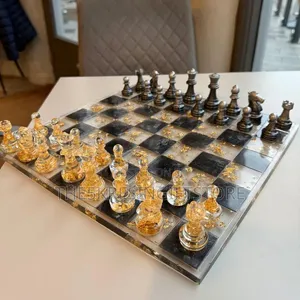 Luxury Handmade Resin Chess Board With Premium Chess Pieces