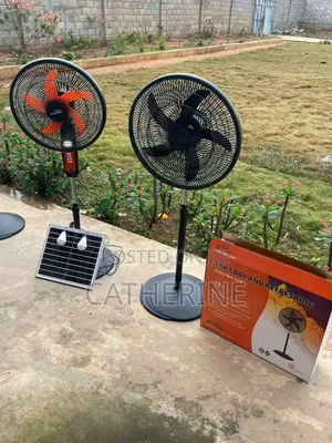 MyHome 16" Solar Rechargeable Fan – LED Light USB Port